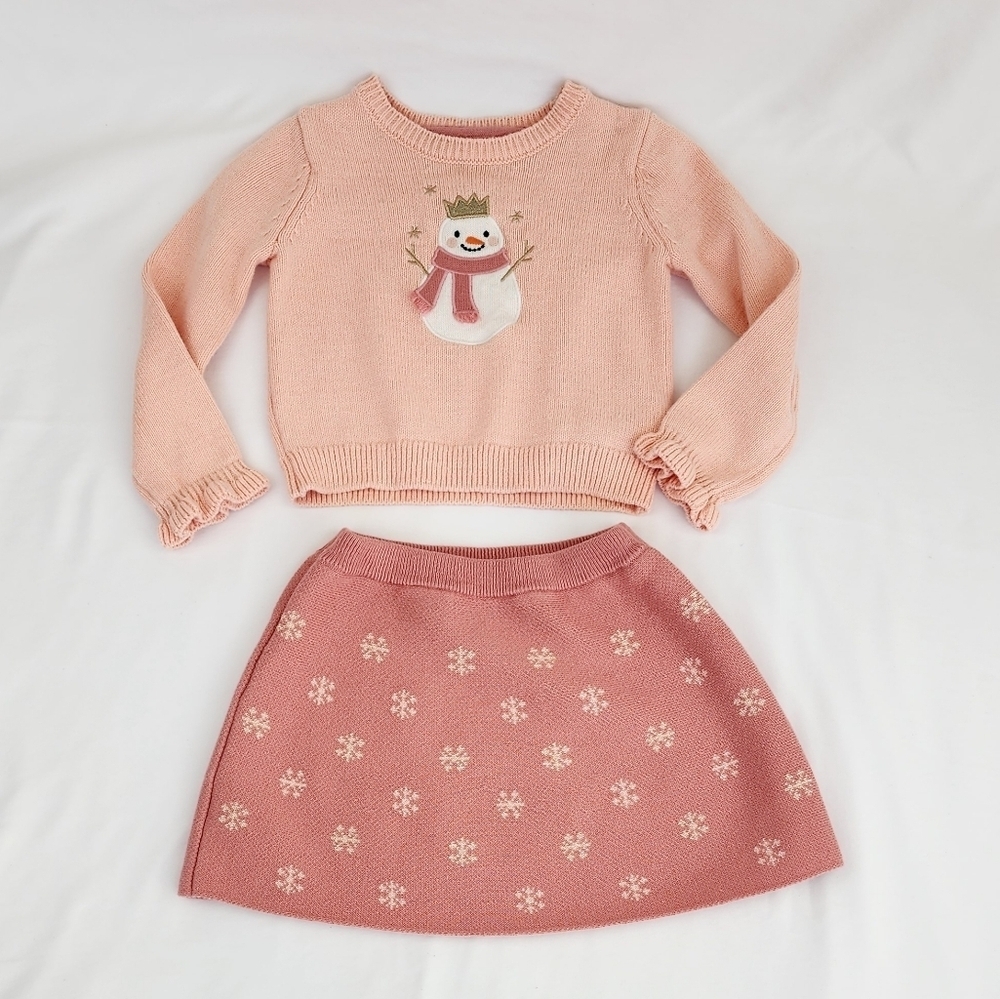 Cynthia Rowley Snowman Sweater and Skirt Set